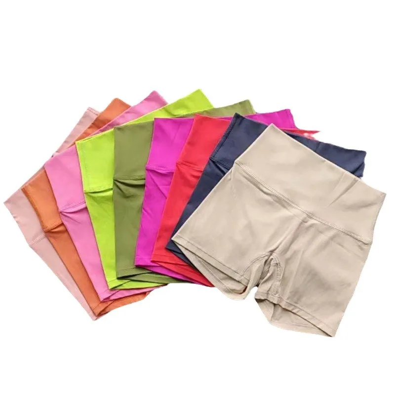 Pantaloncini corti da yoga a vita alta da donna, fitness, sportivi, morbidi, a prova di accovacciatura, allenamento completo, jogging, pantaloncini sportivi