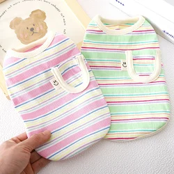 Summer Striped Dog Shirt Fashion Pet Vest Clothes for Small Dogs Cute Puppy Pullovers Soft Cat Thin Vest Pet Sweatshirt Dog Vest