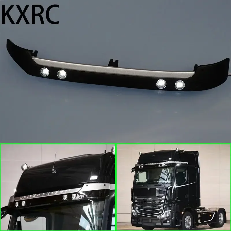 

KXRC LED Sun Visor Lights Spotlight White 5V for 1/14 Tamiya RC Truck Trailer Tipper 3363 Actros 1851 Accessories DIY Parts