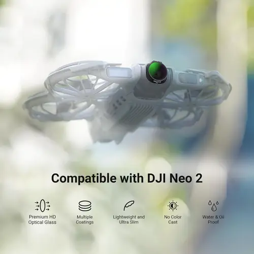 Imagen 2 del producto NEEWER Juego de filtros UV + CPL + ND, densidad neutra (ND8/16/32/64) Polarizador de filtro polarizador circular solo para DJI NEO 2