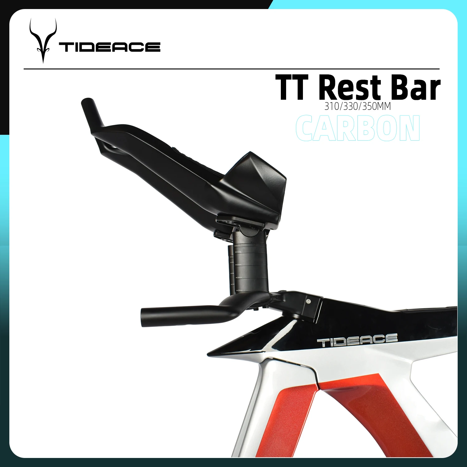 

Ultra Light Carbon Fiber TT Handlebar Pro Rest Handlebar 310/330/350mm Aero Extension Bars for Time Trial Triathlon Bikes