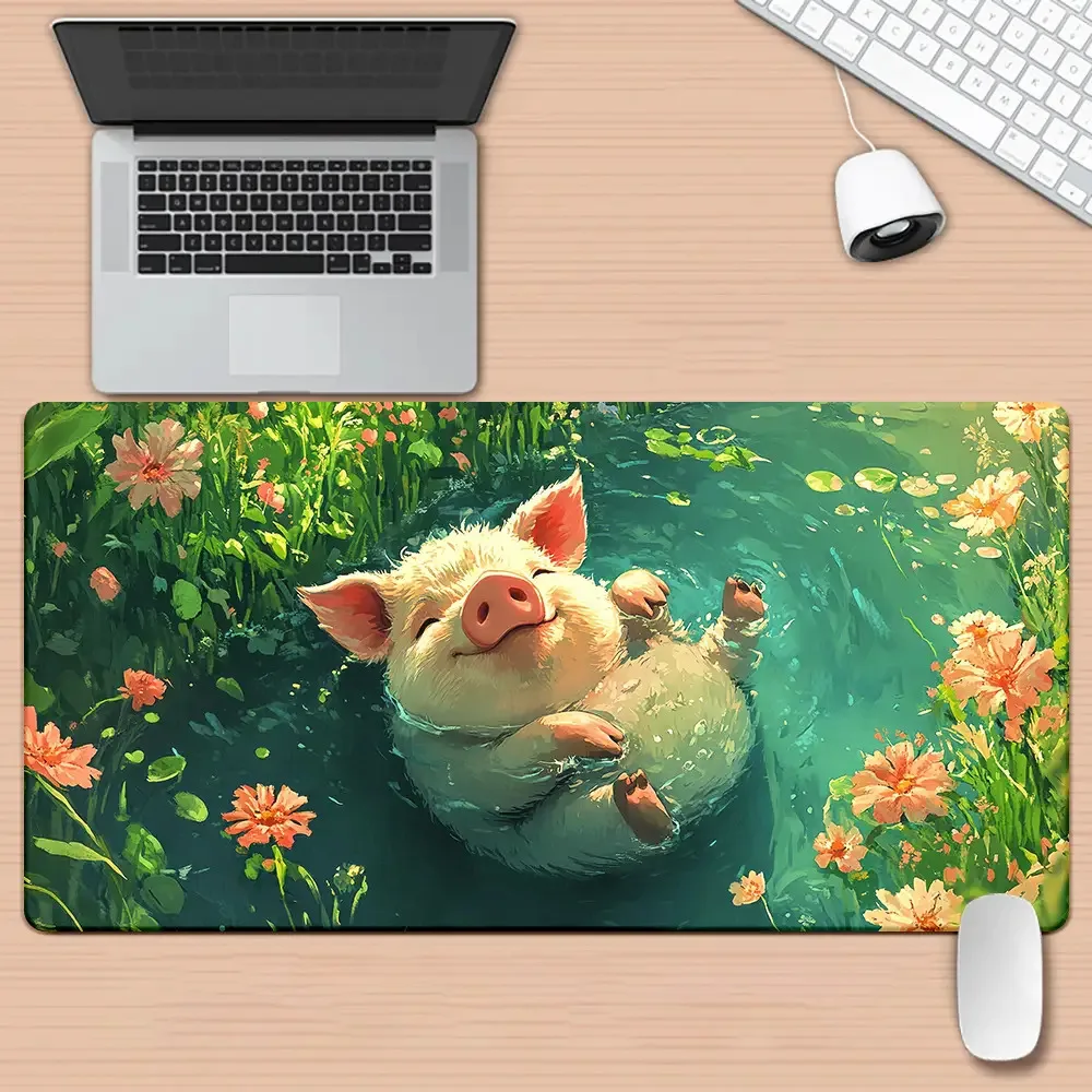 لوحة ماوس مكتب ألعاب كبيرة الحجم ومضادة للانزلاق مقاس XXL، وقاعدة مطاطية ناعمة وملحقات كمبيوتر لسطح القماش الناعم