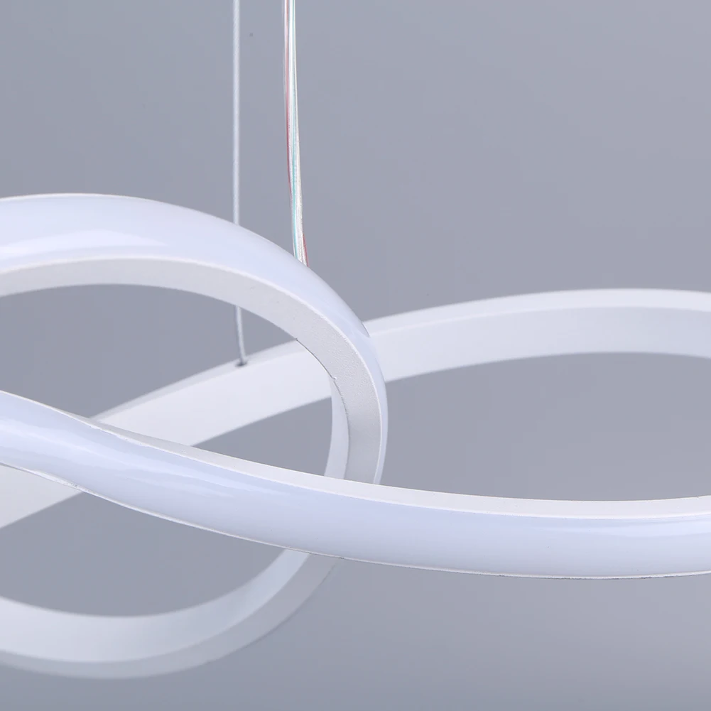 Bedroom Chandelier Circle Rings LED Pendant Lamp Acrylic Aluminum Home Decoration Light Fixture for Restaurant Bar Cafe Lighting