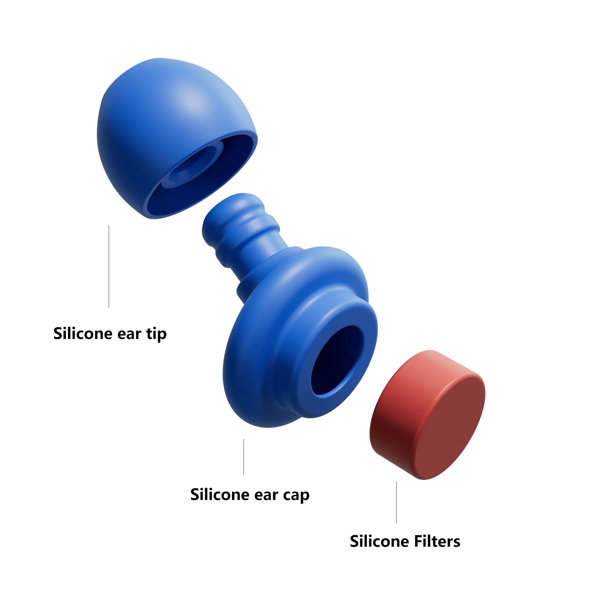 HUAK Multi-Use Silicone Earplugs – Blocks Factory Noise & Swimming Water, Comfortable for All-Day Wear