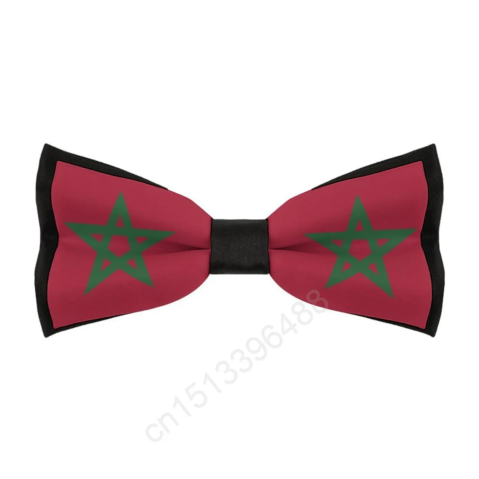 New Polyester Morocco Flag Bowtie for Men Fashion Casual Men's Bow Ties Cravat Neckwear For Wedding Party Suits Tie