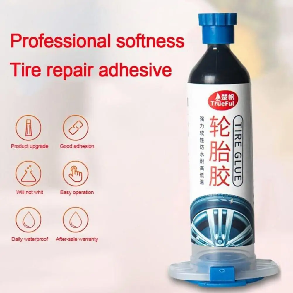 

30ml Tire Repair Glue Liquid Strong Rubber Glue Black Soft Instant Adhesive Tool Bond Rubber Wear-resistant Strong Non-corr B0P1