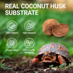 New Natural Coconut Chip Reptiles Bedding Compressed Coco Husk Chips Terrarium Substrate for Snake Gecko Lizard Bearded Dragon