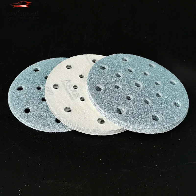 6 Inch 150mm Sandpaper 17 Holes Grinding Atomic Ash Wood Round Flocking Self-adhesive Car Sandpaper