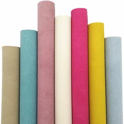 Spring Colors Suede Synthetic Leather Thick Faux Leather Vinyl Leather Sheets For Bows Earrings Flowers DIY 21x29CM Q802