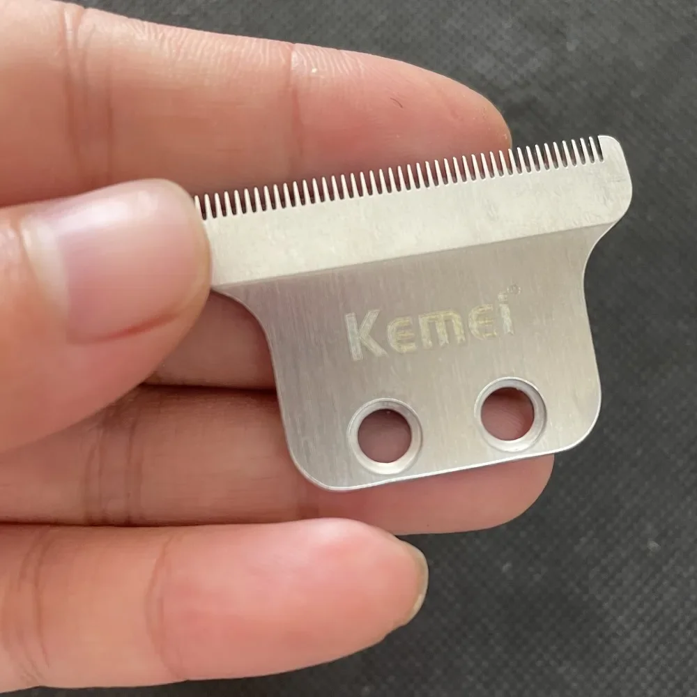 Kemei المهنية 2 حفرة مزدوجة واسعة الانتهازي شفرة استبدال القاطع رئيس ل KM-5027/1949 مقص الشعر مع المسمار بدون زيت