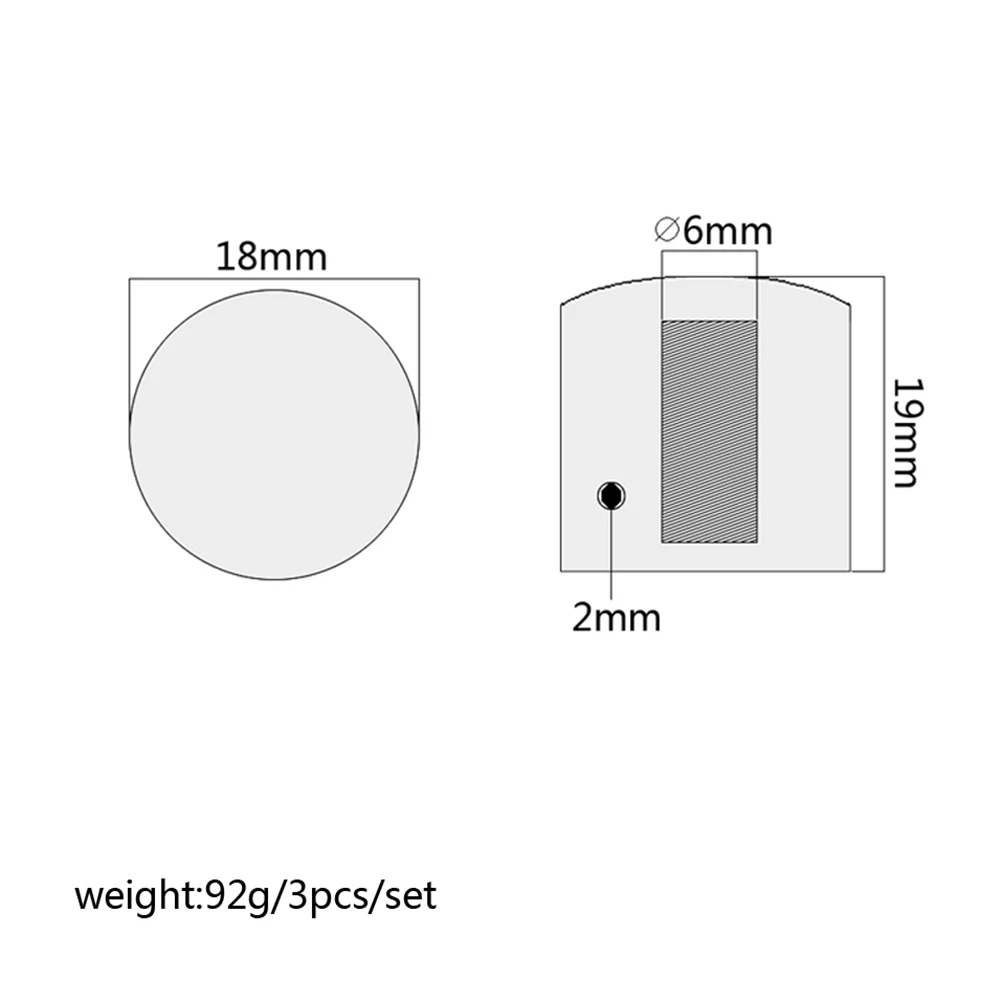 

3pcs 2T1V Electric Bass Guitar Volume Tone Control Knobs with Hole Dome Knobs with Wrench Guitar Parts Accessories GD105A (Silve