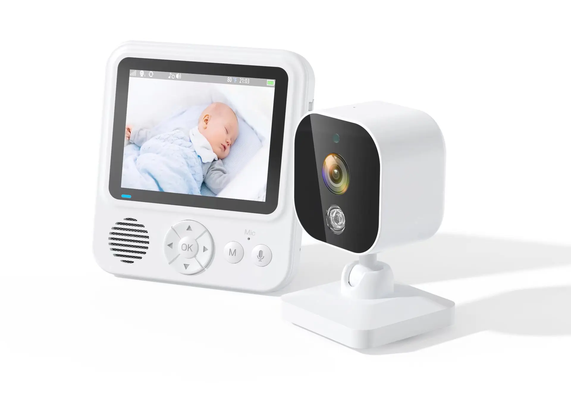 

2.8Inch 2MP 1080P Wireless Baby Monitor Temperature Monitoring VOX Feeding Remind Intercom BabySistter Nanny Cam