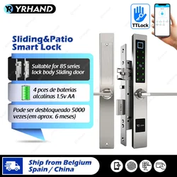 European waterproof biometric fingerprint door Locks electronic Smart door lock RFID Card code lock For Aluminum Glass Door