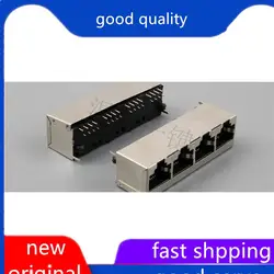 10pcs original new RJ45 socket 5224-8P8C-1 * 4 four network port network interface vertical 180 degree 1X4 switch port