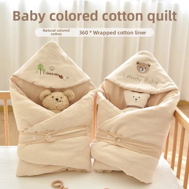 hug-the-newborn-baby-quilt-pure-cotton-autumn-and-winter-thickened-cotton-baby-quilt-delivery-room-anti-jump-sleeping-bag