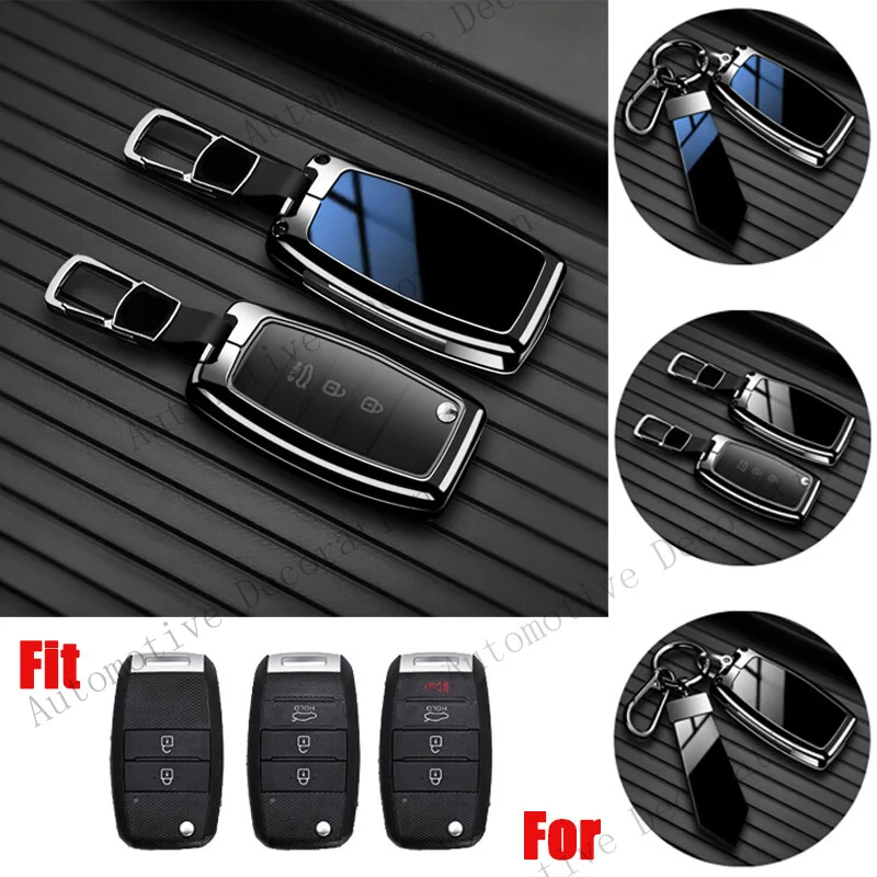Z+ Zinc Alloy TPU Car Key Fob Case Cover For Kia Rio Sorento Picanto Soul K3 Optima