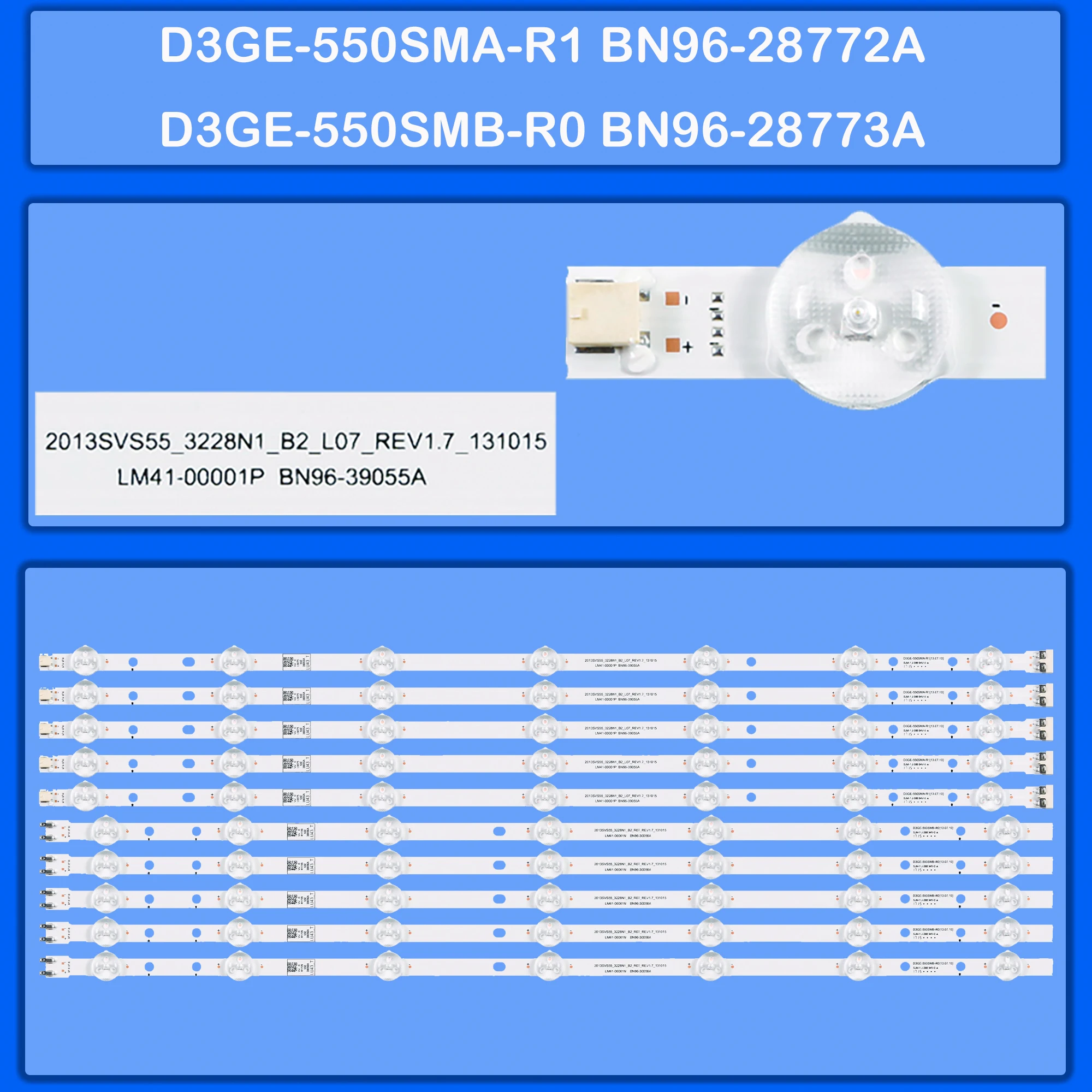 

LED backlight Strips For UN55H6203 UN55H6200 UE55H6204 UE55H6273 UE55H6203 UE55J6200 UA55H6203 UN55H6103 UE55H6203 UA55H6203AW