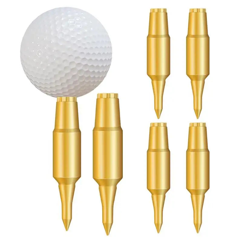 Golf Tees High Hardness Professional Golf Ball Tees Stylish Golf Accessories 6 Pieces for Women Men Golfers Golf Training Golf