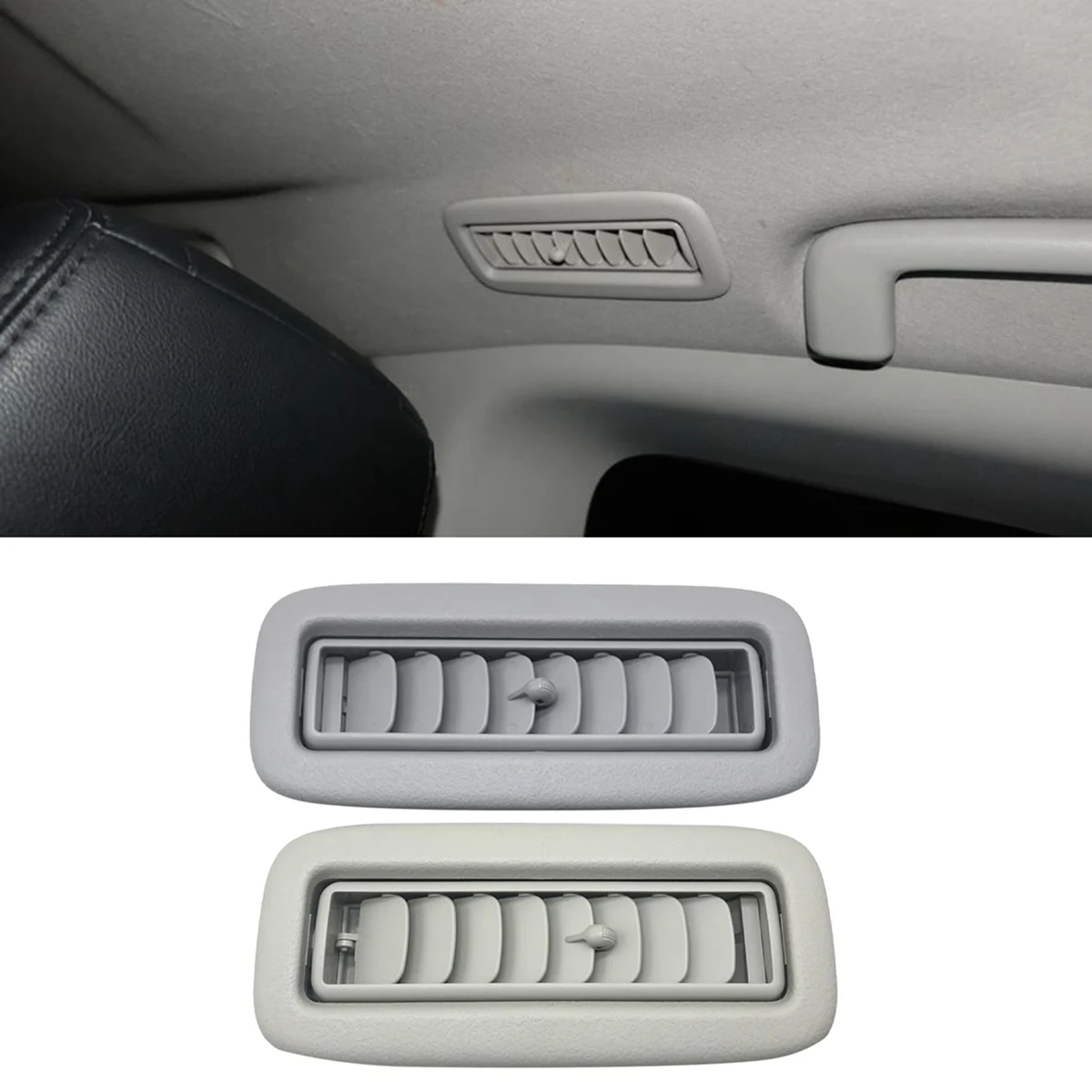 Gray Car Roof Top Side Air Conditioning Vent A/C Panel Grille Cover for Mitsubishi Pajero V93 V97 Montero V95 V98 V87