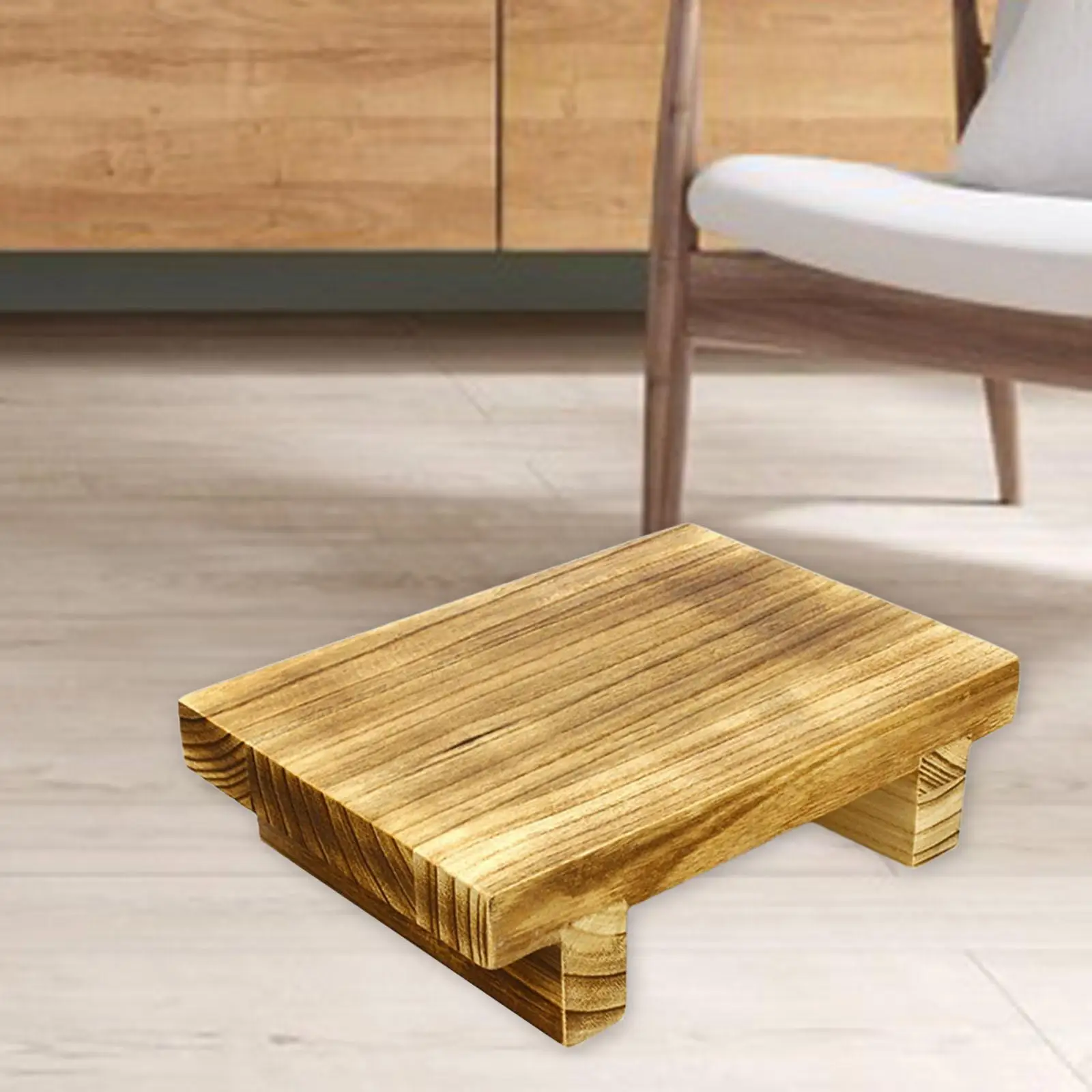 

Wooden Foot Stool Elegant Art Deco Bedside Step Ladder for High Beds Elderly Kids Pet Use