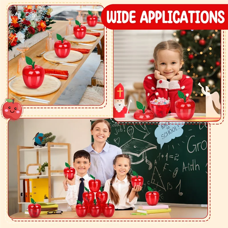 عبوة ABNO-8 من عبوات حلوى التفاح الأحمر - تقدير المعلم، حفلات الزفاف، هدايا الحفلات، مستلزمات العودة إلى المدرسة