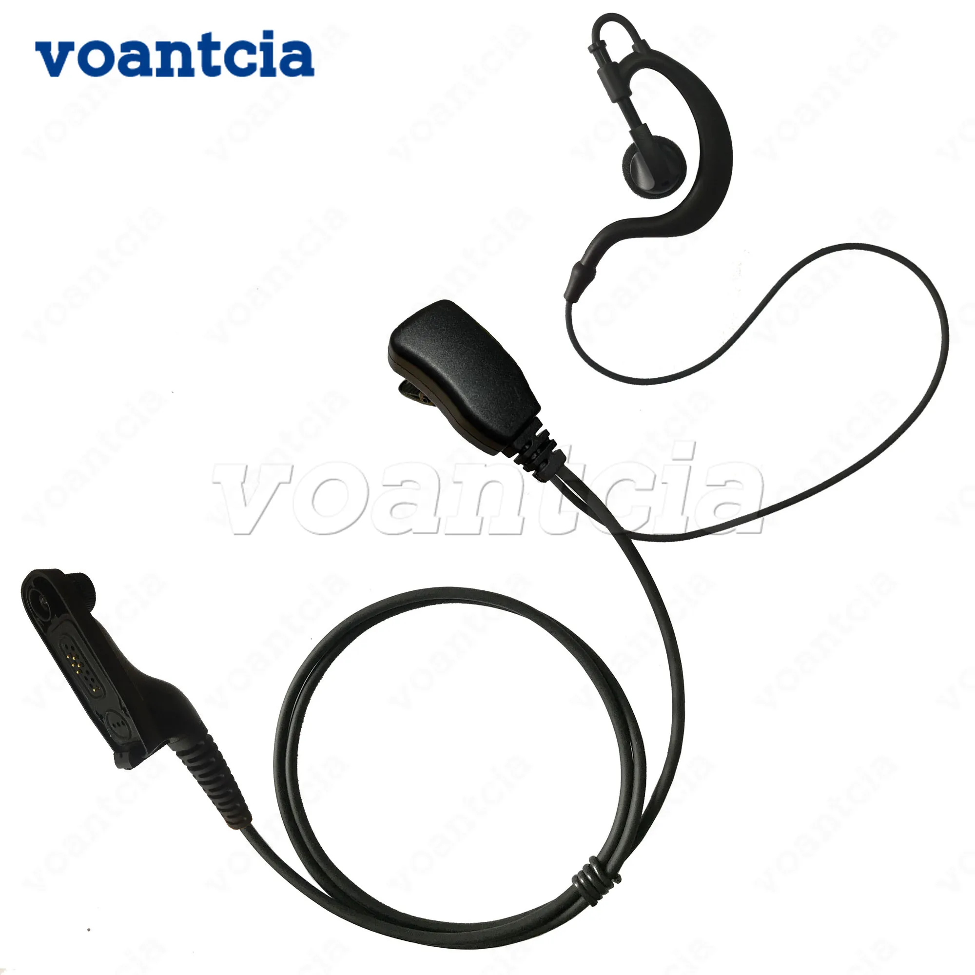 100Pcs Earpiece mic with collar for Motorol MTP6550 MTP850S XIR P8268 P8200 APX4000 APX2000 APX6000 DP4800 DP3400 Walkie Talkie