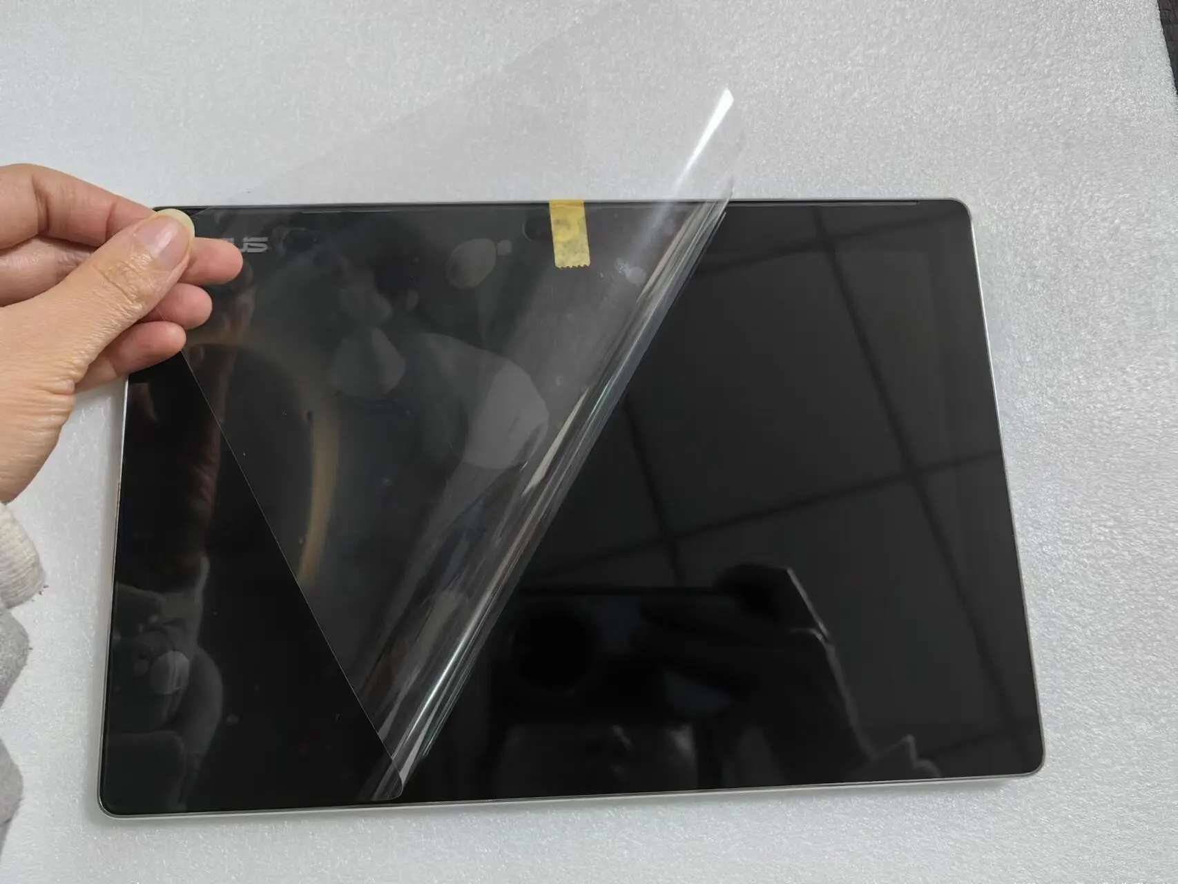 Tela de toque do LCD com quadro amarelo do conector, substituição para ASUS ZenPad 10, P00C, Z300M, P01T, Z300CNL, P023, Z300C, Z300, novo