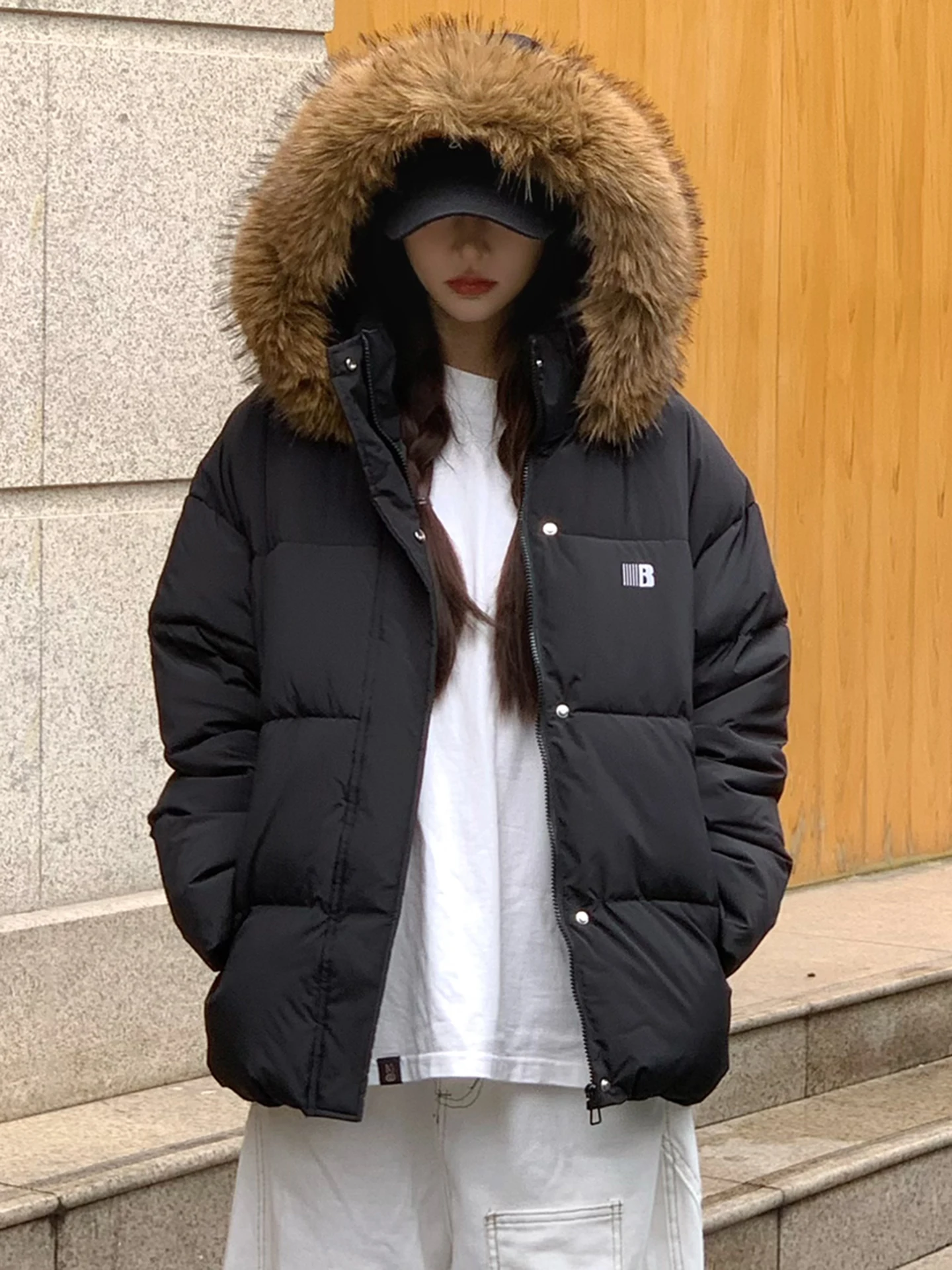 

Parka Girls Winter Womens Ties Attached Cords Connected Strings Joined Laces Linked Ribbons United Bands Affixed Straps Added Ol