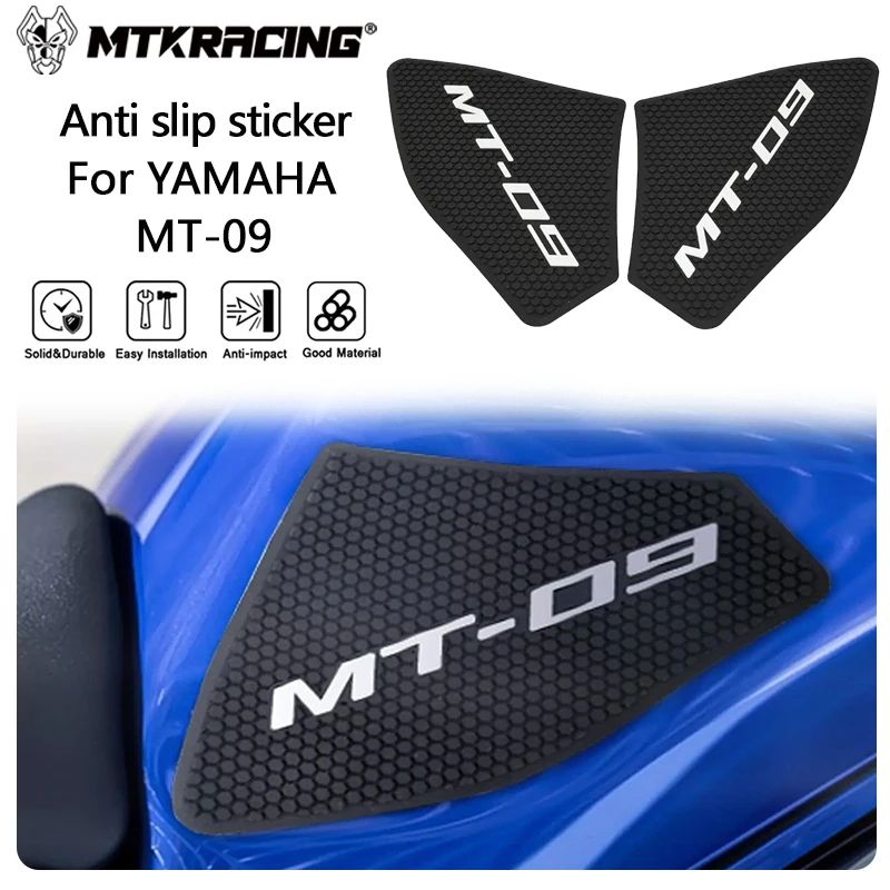 MTKRACING Anti slip sticker For YAMAHA MT-09 2021-2024 Anti slip Tank Pad Sticker Knee Grip Traction Side Pad Decal Fuel TankPad