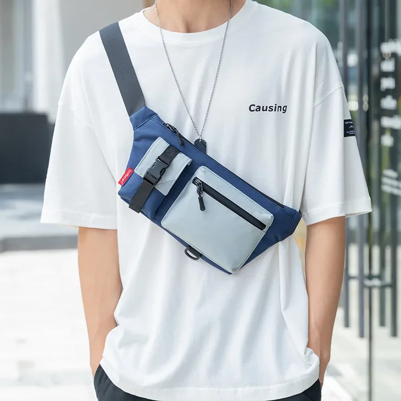 YoReAi New Oxford Chest Bag Men's Brand Small Waist Bags Sports Hip Hop Messenger Pouch Women's Fashion Trend Crossbody Pack