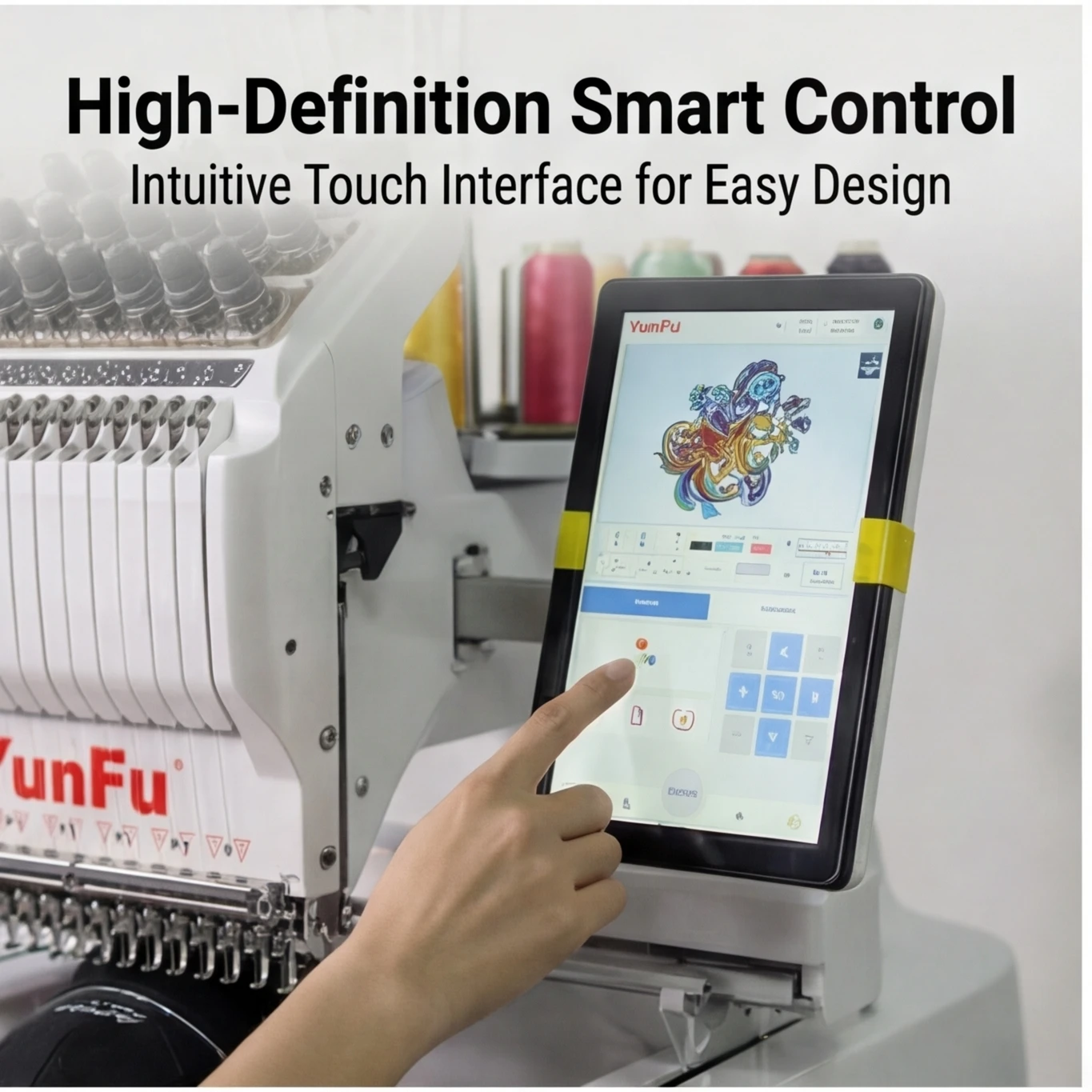 15 Needles 1 Head Intelligent Computerized Automatic Cap Flat Tubular Garment Multi Purpose Embroidery Machine