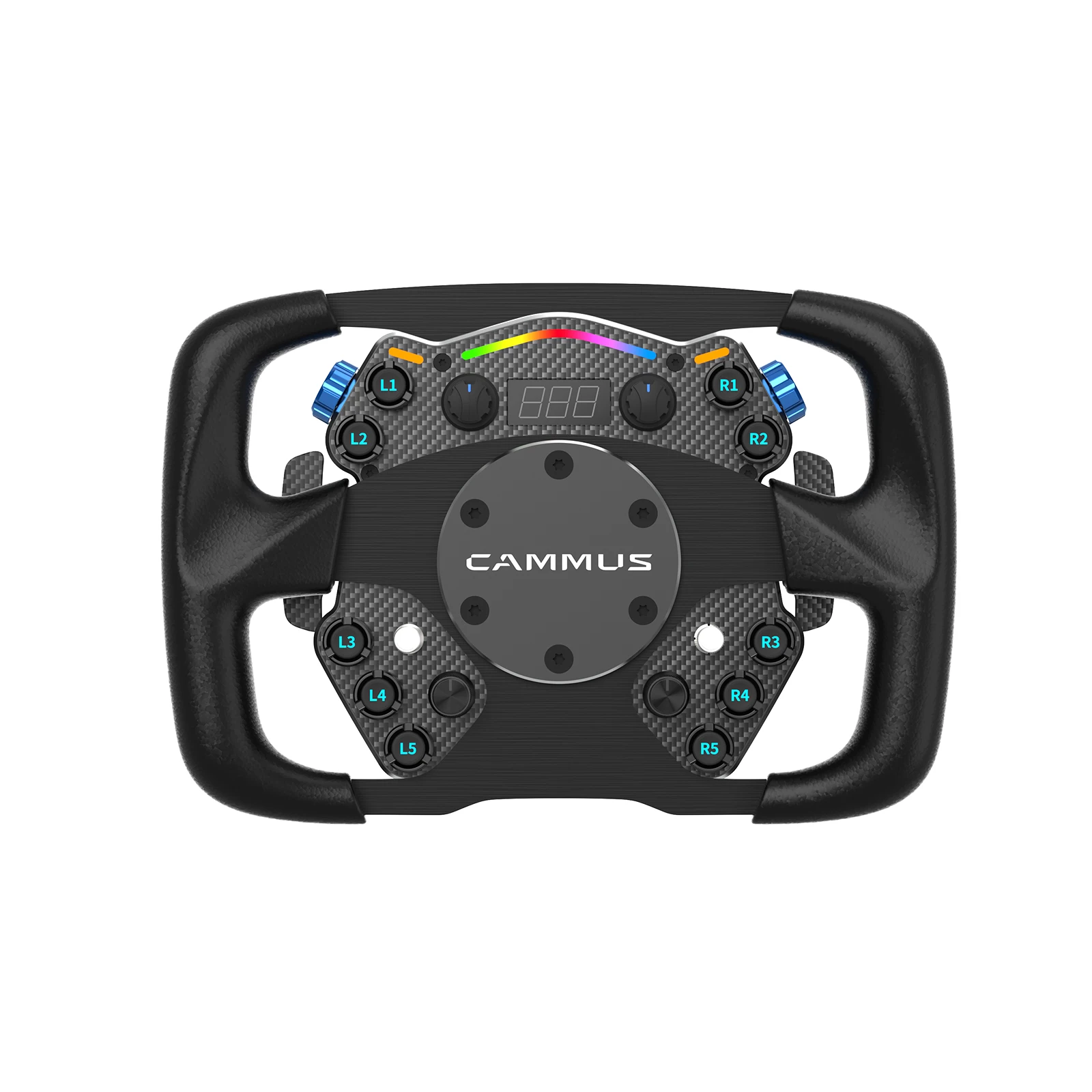 CAMMUS Racing Simulator GT, Racing Steering Wheel + Realistic Force Feedback, Magnetic Point Phase Shifter, PC - Black