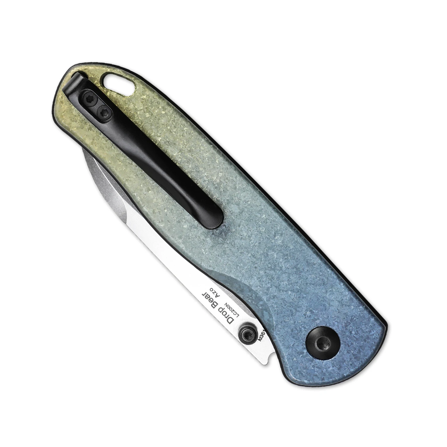 Kizer Survival Knife Drop Bear Ki3619A3 2023 New Titanium Handle LC200N Steel Blade Outdoor Camping Knife with Deep Carry Clip image 6