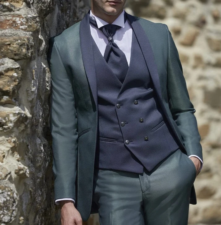 3Pcs Men's Suits Business Slim Fit Jacket Casual Coat Formal Dinner