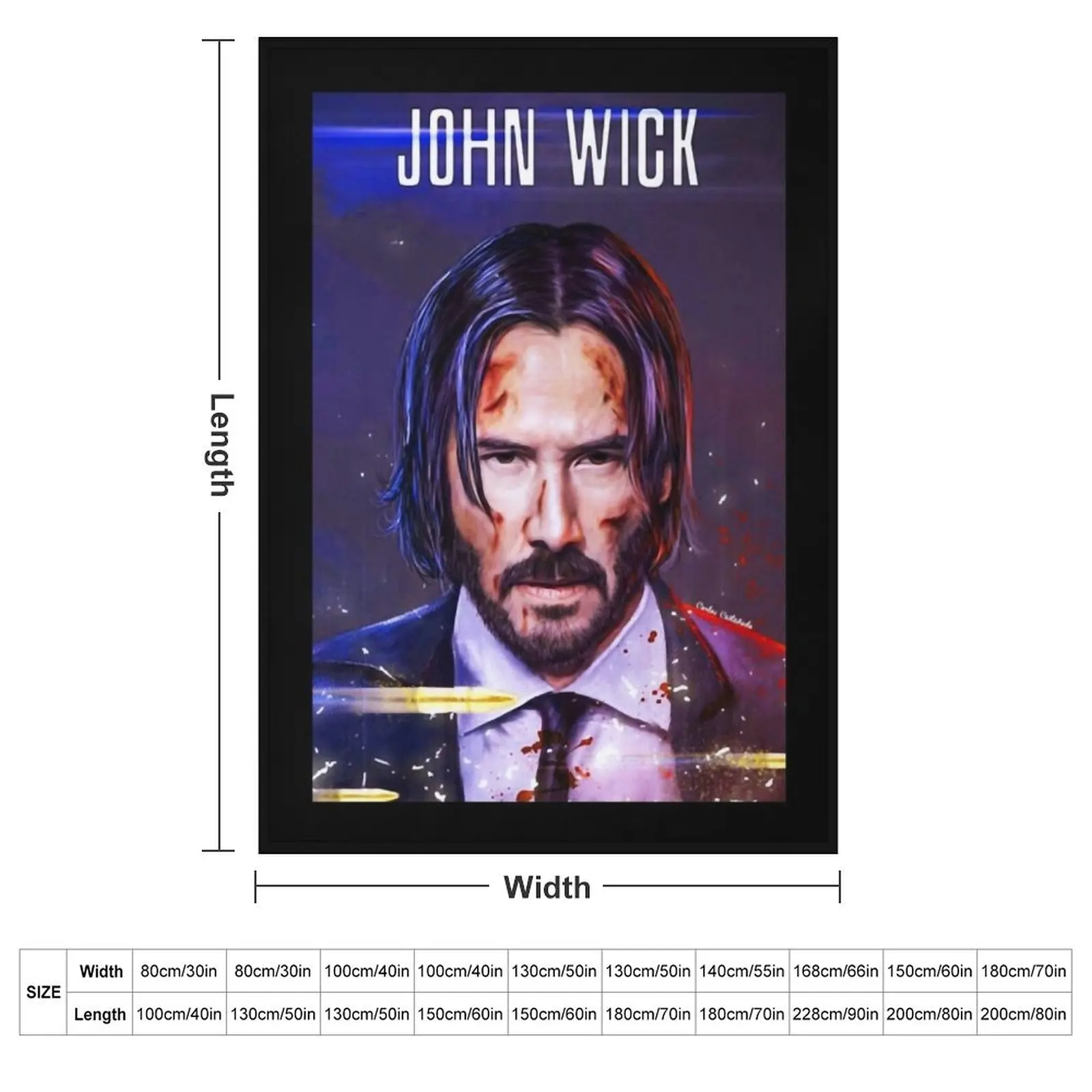 John Wick Throw Blanket Sofa Throw Kid'S sofa bed christmas decoration Thin Shaggy Blankets