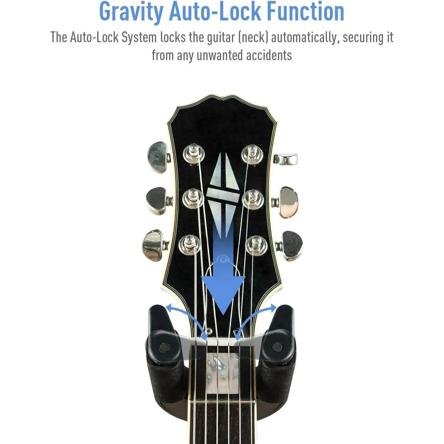 Guitar Stand Three-dimensional Double-head Gravity Self-locking Folk Country Classical Music Support Hook Display Accessory