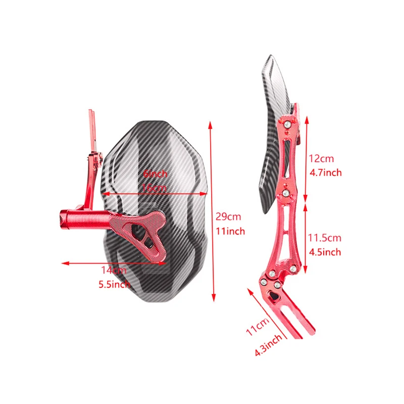 درع خلفي من ألياف الكربون للسيارة الكهربائية ، سلسلة Maverick N ، ملحقات تعديل قابلة للتعديل ، عالمية