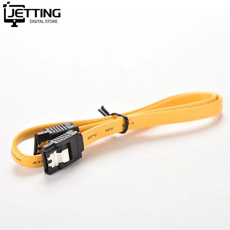 39cm Serial ATA SATA 3 RAID Data HDD Hard Drive Disk Signal Cables Yellow Red Straight High Speed SATA Data Cable 1PC