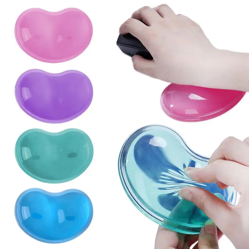 Wavy Silicone Heart-shaped Mouse Wrist Pad Comfort Gel Computer Mouse Hand Wrist Rests Support Cushion Pad Quality