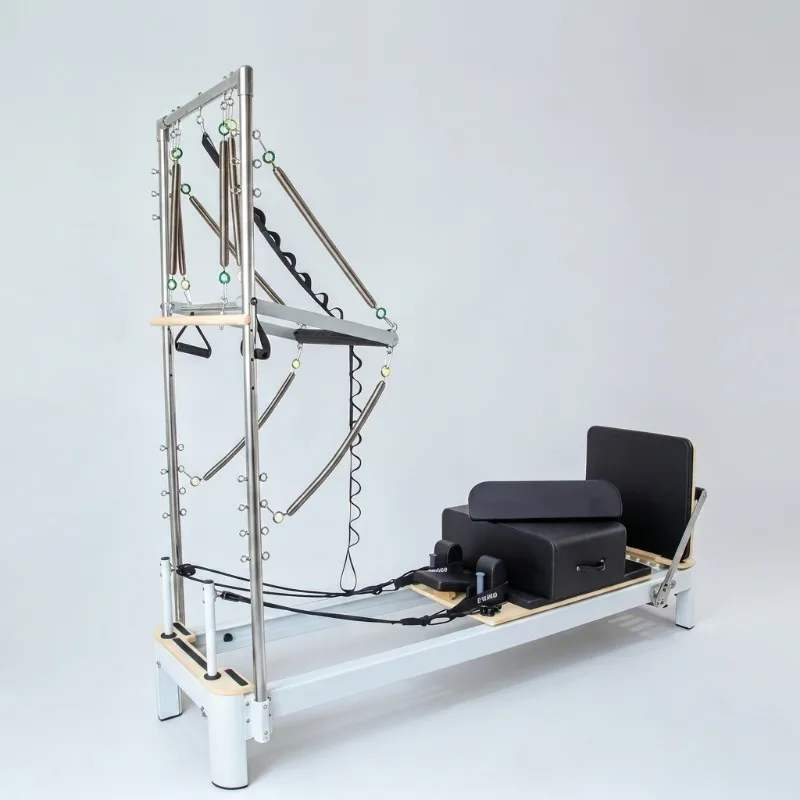 YTYIN Yoga Pilates Bed Equipment Half Trapeze Home Use Pilates Machines Reformer Aluminum Pilates Reformer With Half Tower