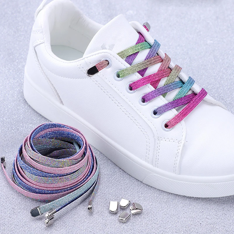 Multi color options Elastic Shoe Laces Of Sneakers Flat Shoelaces no tie General for adults and children Lazy shoe Lace 25 Color