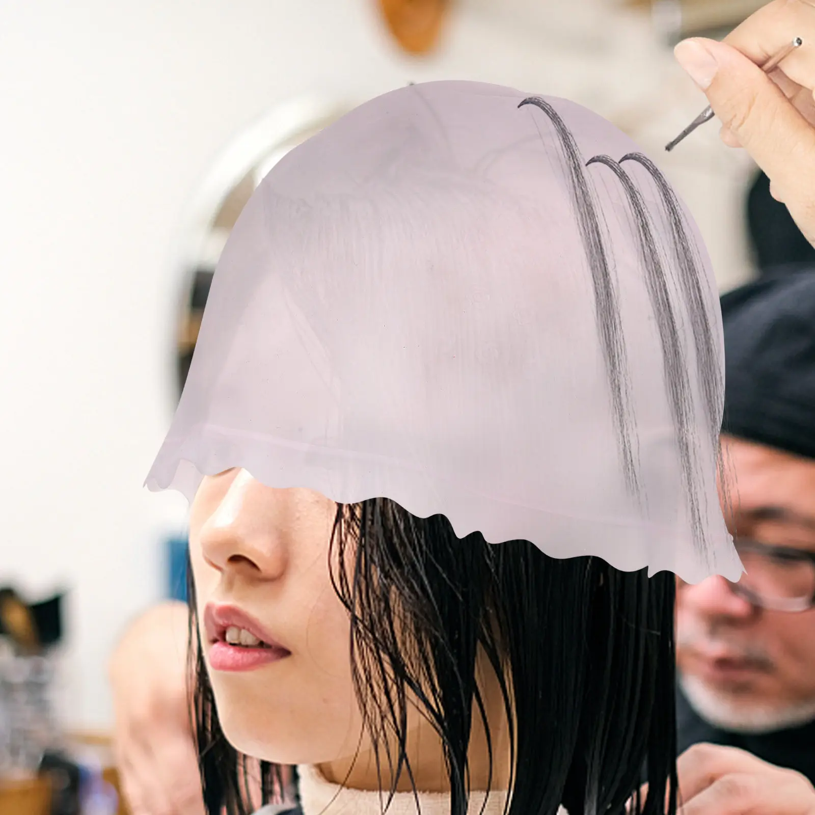 Silicone Hair Highlighting Hat Professional Dyeing Cap for Easy At-Home Coloring Gentle Scalp-Friendly Stylish Hair Coloring