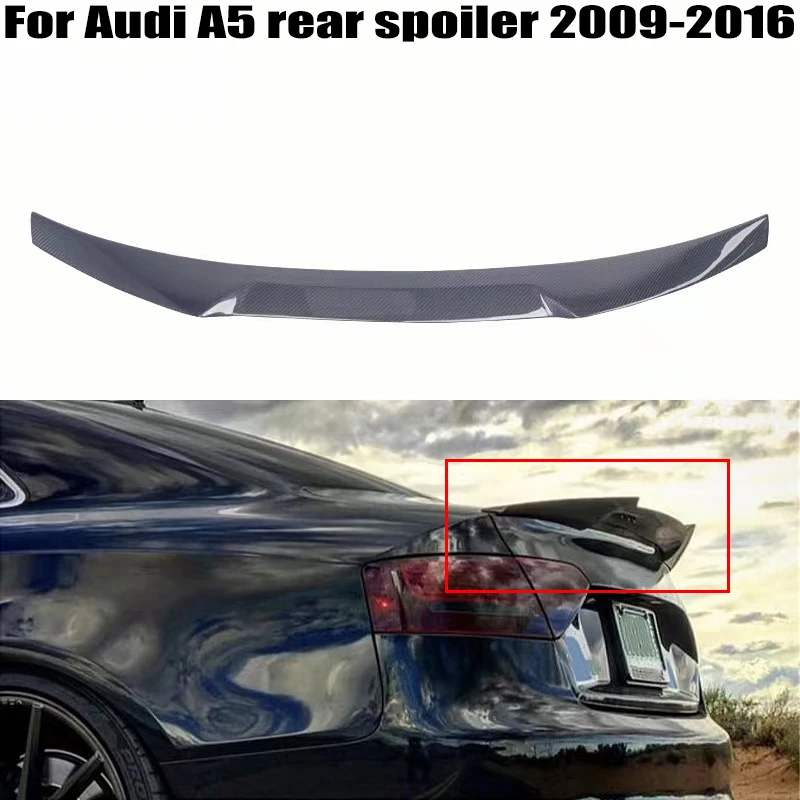 

For Audi A5 B8 2009-2016 2 Door/4 Door M4 Style High Quality Carbon fibre Rear trunk cover spoiler Rear wing Airfoil Accessorie