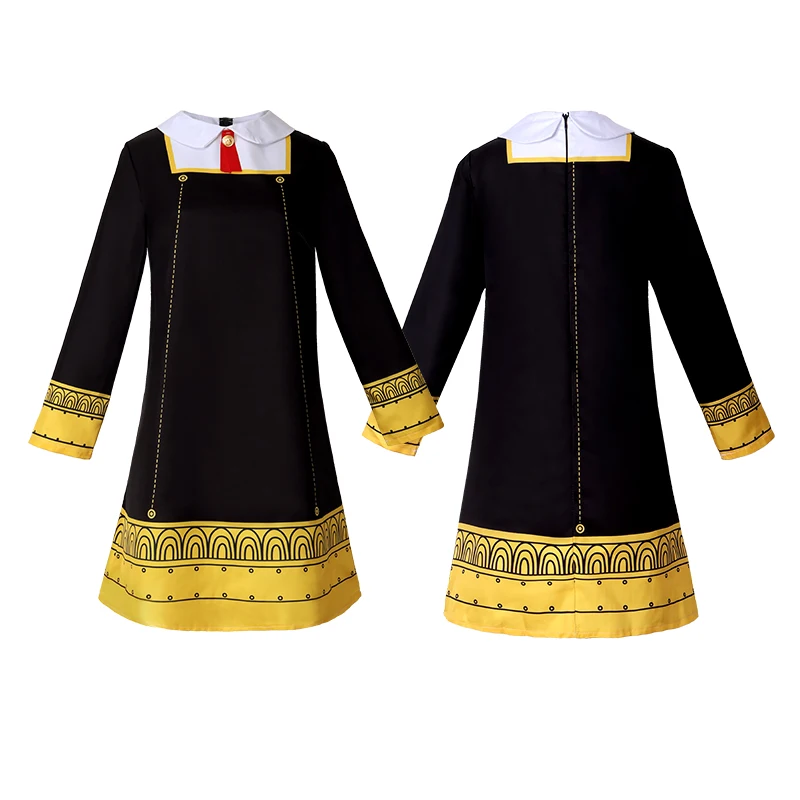 Anime SPY Cosplay Anya Forger Cosplay Costume Doll Dress Horn Family Headwear Full Set Halloween Costumes for Adult Kids