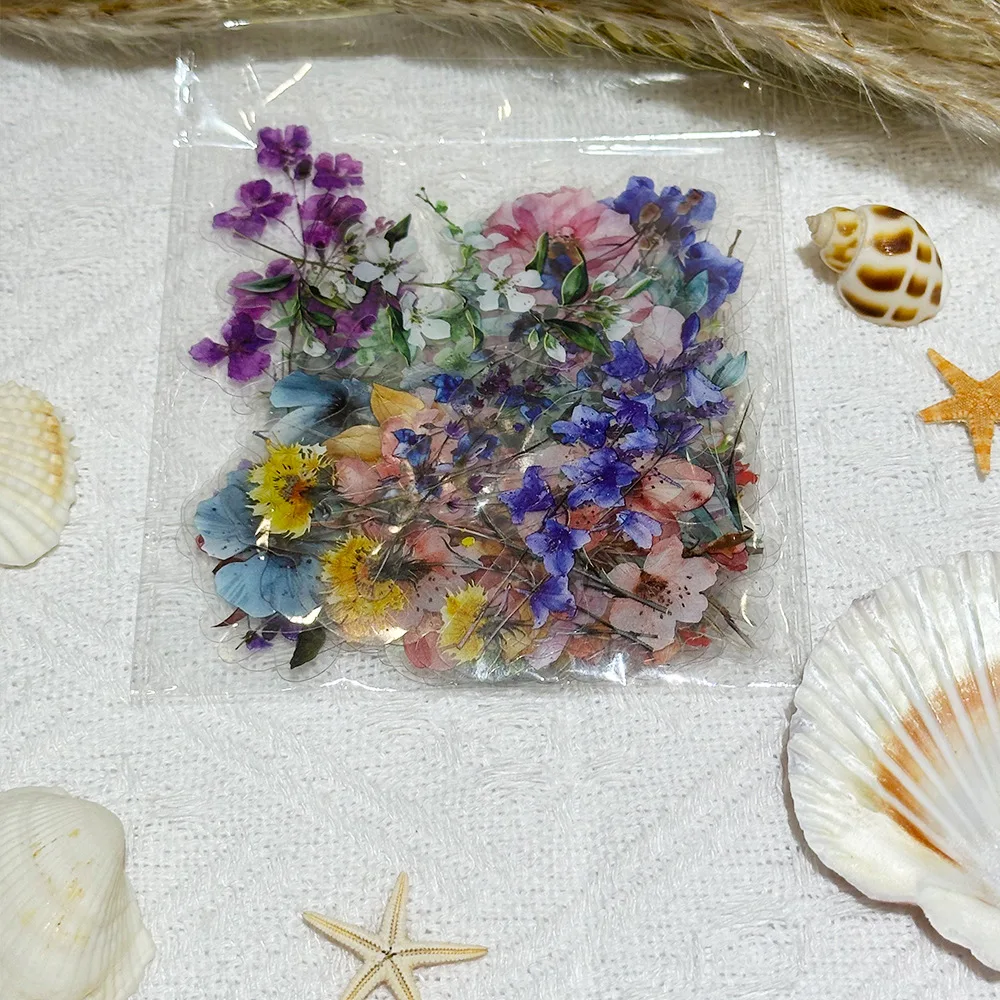 50 stks Transparante INS Inkt Bloem Sticker Cartoon Graffiti Huisdier Stickers Telefoon Gitaar Stikers Boek Koffer Waterdicht Kinderen Speelgoed