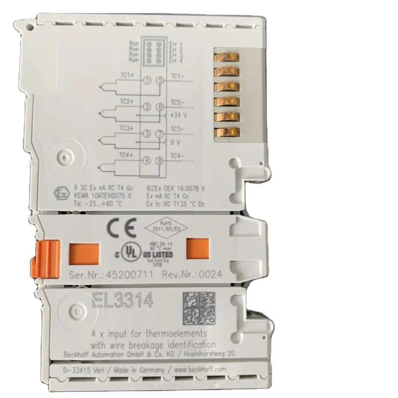 

BECKHOFF EL3214 EL3314 I/O Series Input Output Bus Terminals PLC Module New And Original