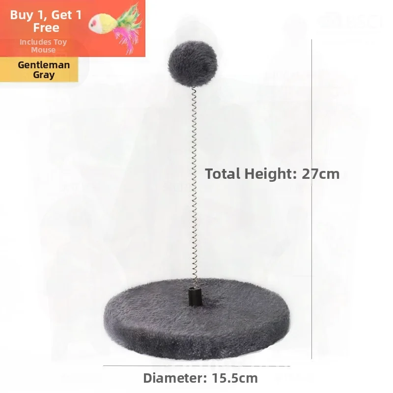 

Self-Entertaining Cat Spring Ball Toy Bite-Resistant Kitten Play Ball Relieves Boredom Girly Pink Forgiving Green Gentleman Gray