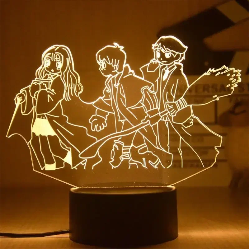 Hot Anime Figure 3D Night Lamp Harry Potter Toys Led Creative Table Bedside for Home Room Decor Light Cool Kid Child Gift