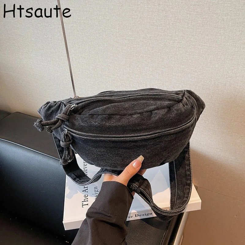 

Casual Denim Messenger Bag Women Fashion Female Mini Crossbody Handbag Shoulder Strap Luxury Top-handle Bag Crossbody Sac