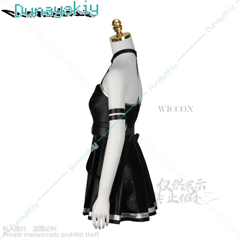 Mulheres Frieren Samambaia Anime Vestido preto, além de viagem, Halloween, Festa de Carnaval Roupas, Ubel Cosplay Traje, Lolita